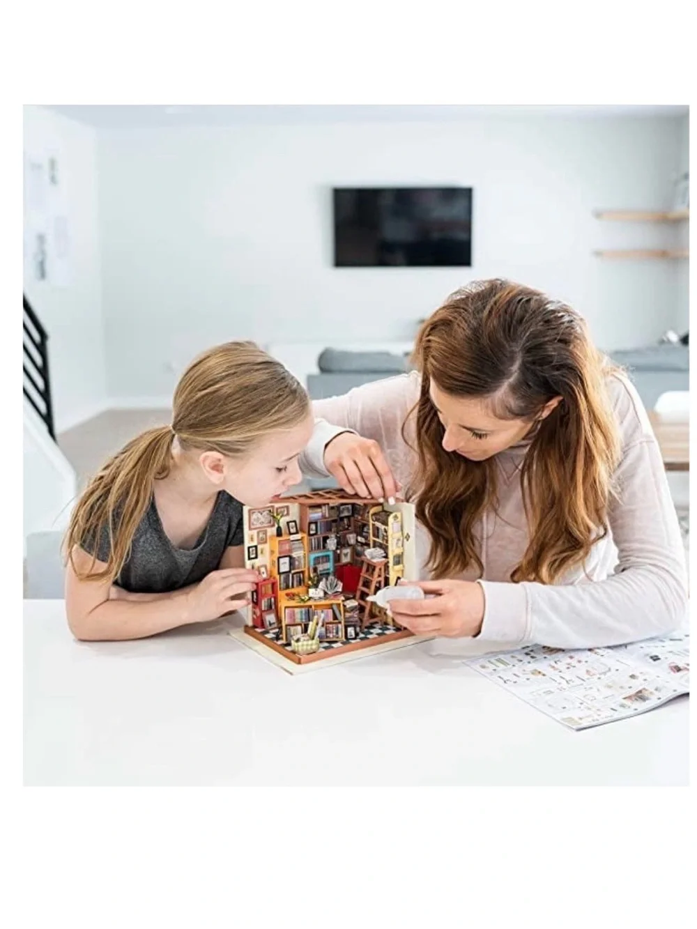 Rolife DIY Miniature House Kit - Sam’s Study (Library / Bookstore) with LED Ligh